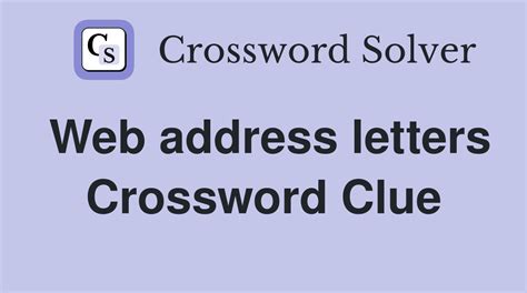 web address crossword clue 3 letters|More.